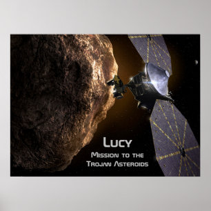 Poster Mission Lucy pour étudier les astéroïdes troyens