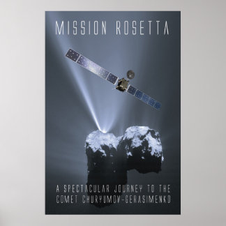 Poster Mission Rosetta - Hommage à un voyage spectaculair