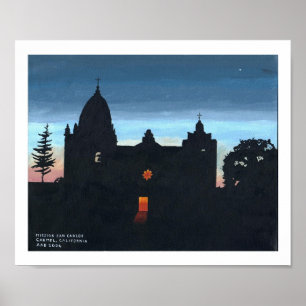 Poster Mission San Carlos, Carmel, Californie
