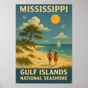 Poster Mississippi Gulf Islands National Seashore V01
