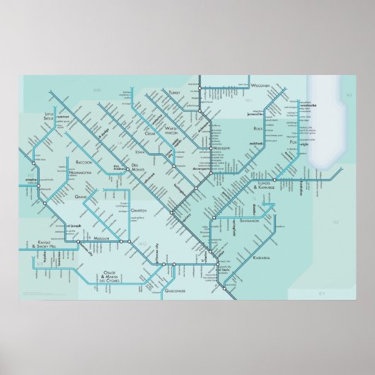 Poster Mississippi moyen 20 po x 30 po (Devant)