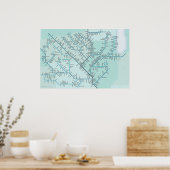 Poster Mississippi moyen 20 po x 30 po (Cuisine)