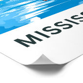 Poster Mississippi River États-Unis Imprimer voyage (Coin)