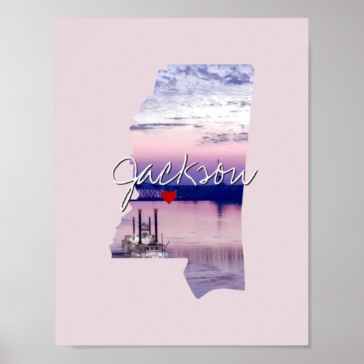 Poster Mississippi State Photo insert and town name (Devant)