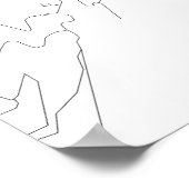 Poster Missoula, Montana (noir sur blanc) (Coin)