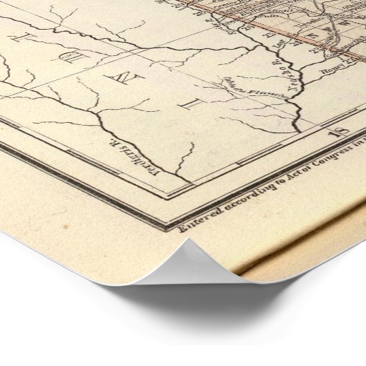 Poster Missouri Atlas Map (Coin)