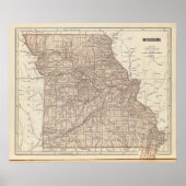 Poster Missouri Atlas Map (Devant)