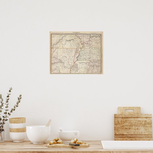 Poster Missouri, Ill, Ky, Tenn, Ala, Miss, Arche (Cuisine)