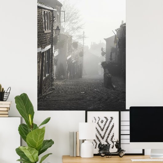 Poster Mist sur Haworth Main Street (Bureau à domicile)