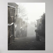 Poster Mist sur Haworth Main Street (Devant)