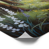 Poster Misty Forest Path with Sunlight Atmospheric Nature (Coin)