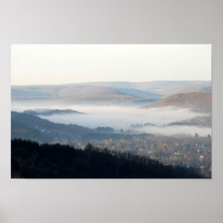 Poster Misty Morning à Wellsville, NY