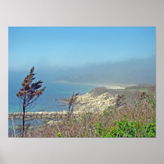 Poster Misty Morning at Nobska Point - Cape Cod MA (Devant)