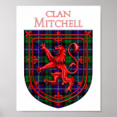 Poster Mitchell Tartan Scottish Plaid Lion Rampant (Devant)