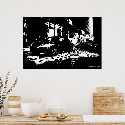 Poster Mitsubishi EVO 9 (Cuisine)