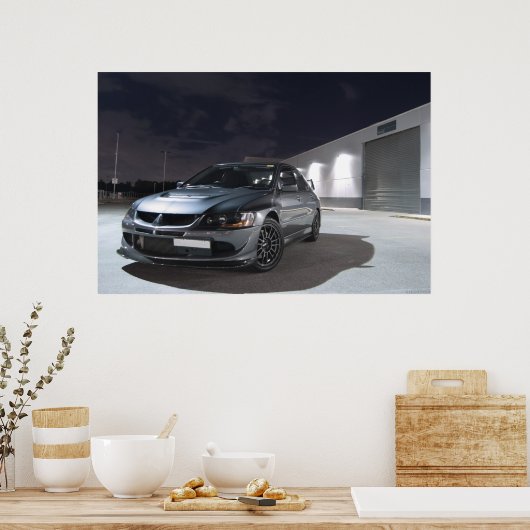 Poster Mitsubishi Evolution 8 (Cuisine)