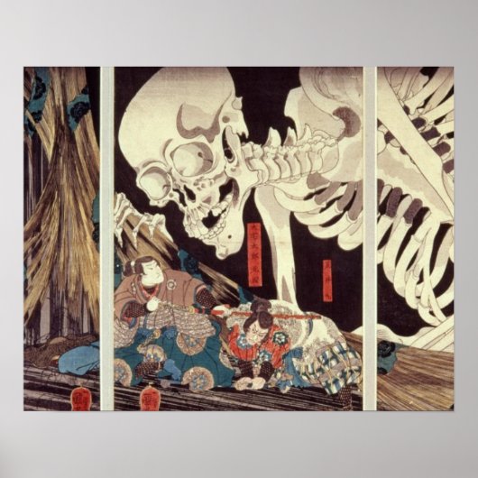 Poster Mitsukini Defying the Skeleton Specter, vers 1845 (Devant)