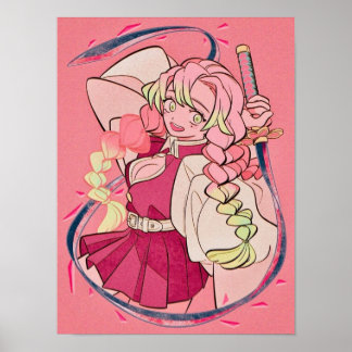 Poster Mitsuri Kanroji The Love Hashira Fan Desing