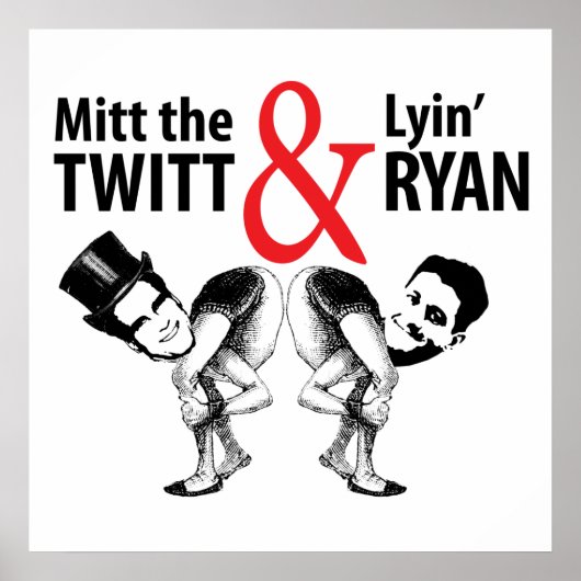Poster Mitt le Twitt et Lyin’ Ryan (Devant)