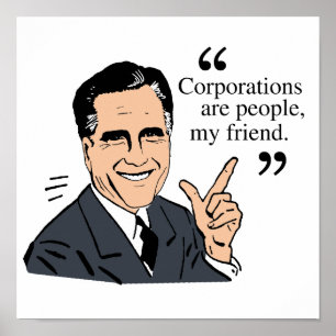 Poster Mitt Romney Citations couleur