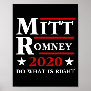 Poster Mitt Romney Faire Ce Qui Est Juste Anti Trump Répu