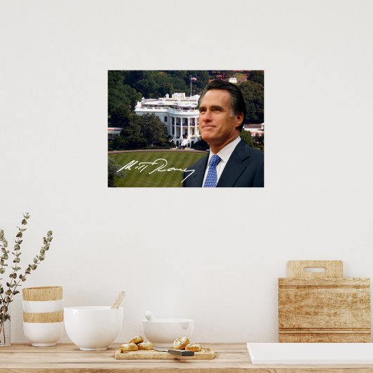 Poster Mitt Romney & Maison Blanche (Cuisine)