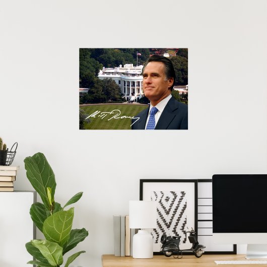 Poster Mitt Romney & Maison Blanche (Bureau à domicile)