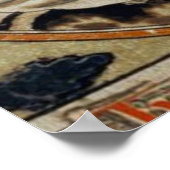 Poster Mittelalterliche Buchmalerei Kampfszene (Coin)