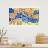 Poster " Mittelmeer : 1982 Meeresboden Relief NG-Karte .. (Cuisine)