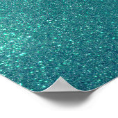 Poster Mitter Chic Elegant Teal Blue Sparkly (Coin)