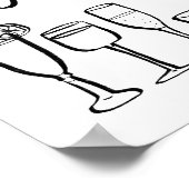 Poster MIX HAUT MOCKTAILS barre personnalisée Cuisine Art (Coin)