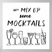 Poster MIX HAUT MOCKTAILS barre personnalisée Cuisine Art (Devant)