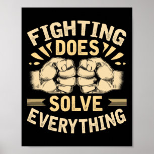 Poster Mixed martial art Jiu Jitsu Boxer Mixte Arts Marti