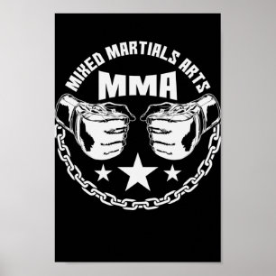 Poster Mixed martial art mixte des arts martiaux