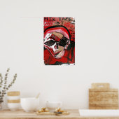 POSTER MIXTE TAPE DJ RED (Cuisine)