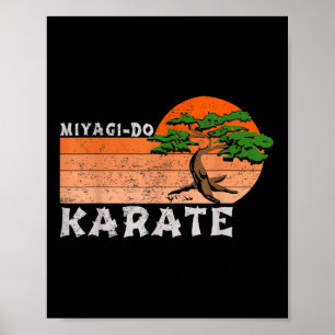 Poster Miyagi-do Karate Funny Karate Vintage Bonsai Tree