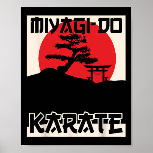 Poster Miyagi-do Karate Vintage Rétro Bonsai Tree Ma