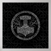 Poster Mjolnir - Le marteau de Thor et l'arbre de vie (Devant)