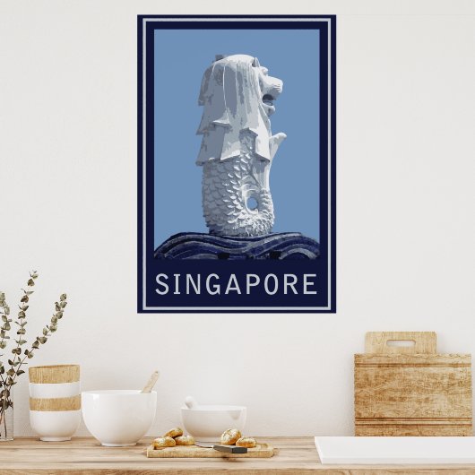 Poster Mlion de Singapour (Cuisine)