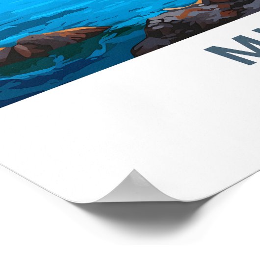 Poster Mljet Croatie Imprimer (Coin)