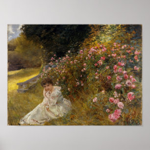 Poster Mlle Hardy sur la terrasse aux roses dans le Rugen