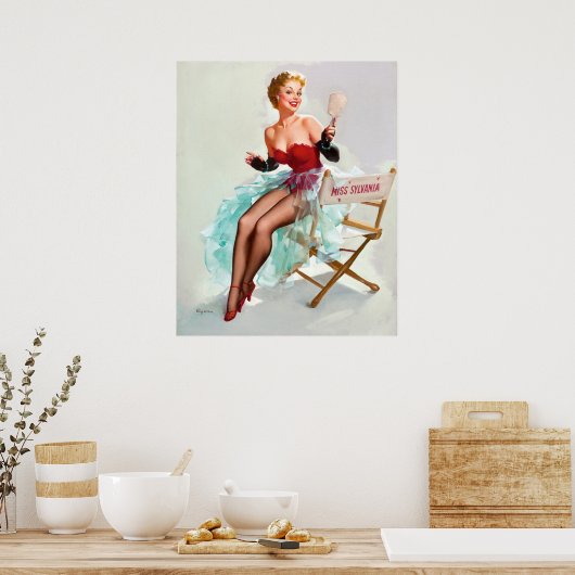Poster Mlle Pin Up (Cuisine)