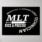 POSTER MLT SLOGAN NICE ET PRÉCISE LAB TECH MÉDICALE (Devant)