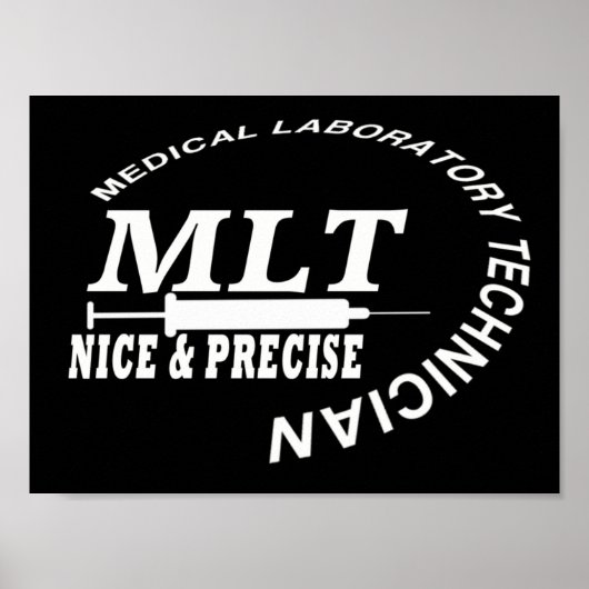 POSTER MLT SLOGAN NICE ET PRÉCISE LAB TECH MÉDICALE (Devant)
