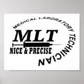 POSTER MLT SLOGAN NICE ET PRÉCISE LAB TECH MÉDICALE (Devant)