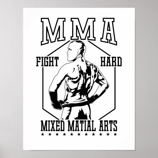 Poster MMA Combattants de la lutte contre la violence (Devant)