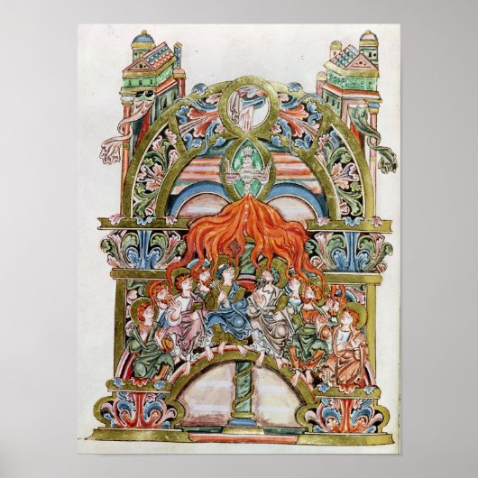 Poster Mme 369 f.29v Pentecôte (Devant)