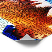 Poster Mme Dhoni Typographie (Coin)