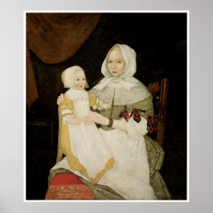 Poster Mme Elizabeth Freake & Baby Mary C 1671-74