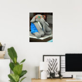 Poster Mme Ella va à la piscine (Bureau à domicile)